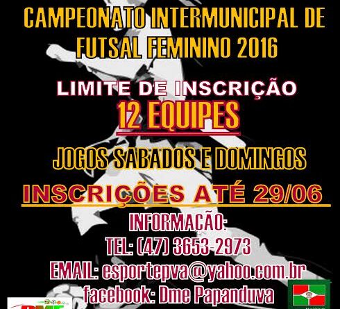 Campeonato intermunicipal de Futsal Feminino