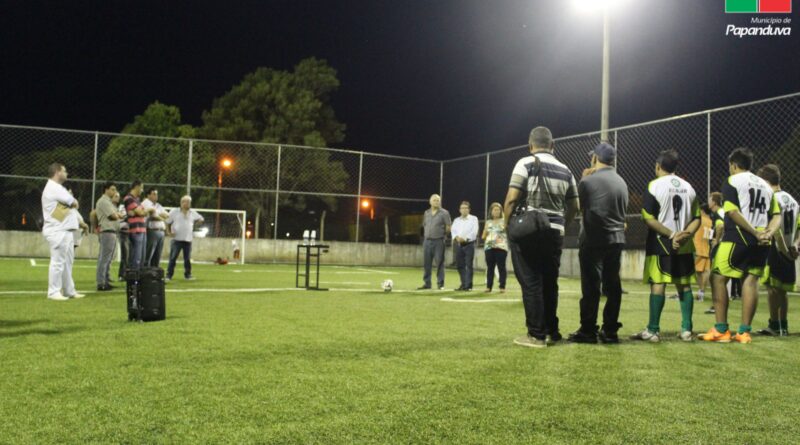 inauguração quadra de grama sintética